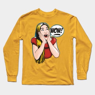 Pop Art Girl Long Sleeve T-Shirt